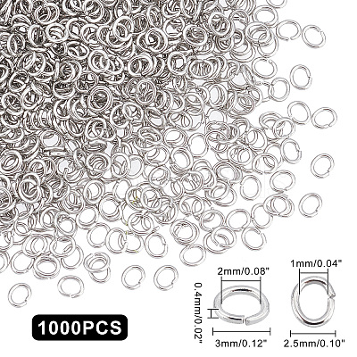DICOSMETIC 304 Stainless Steel Jump Rings STAS-DC0003-63-1