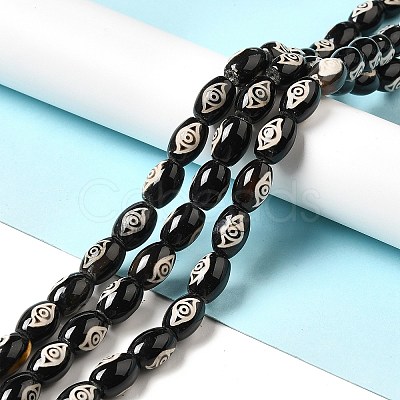 Tibetan Style dZi Beads Strands G-F726-A04-1