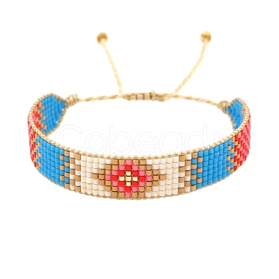 Miyuki Seed Braided Bead Bracelet BJEW-P269-32-1