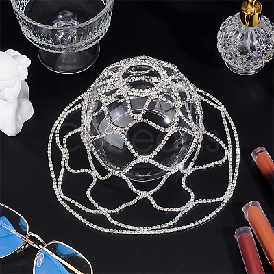 Alloy Rhinestone Mesh Headbands OHAR-WH0011-44-1