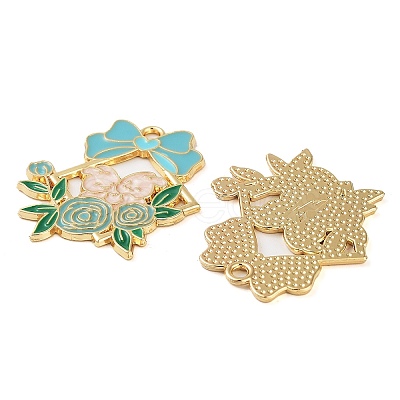 Rack Plating Alloy Enamel Pendants FIND-Q099-04B-02-1