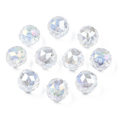 Electroplate Transparent Glass Beads Strands EGLA-N006-030-A01-1