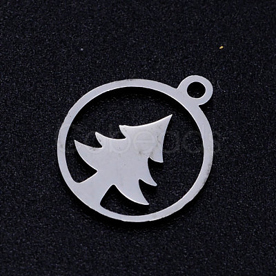 Non-Tarnish 304 Stainless Steel Hollow Pendants STAS-Q201-JN301-1-1