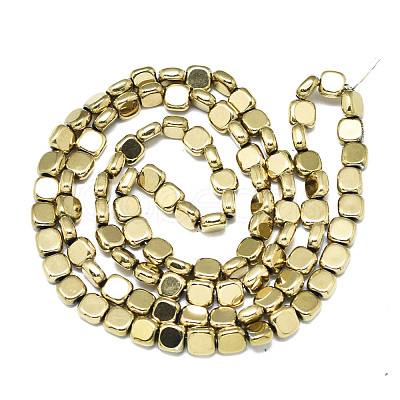 Electroplate Non-magnetic Synthetic Hematite Beads Strands G-S352-69-1