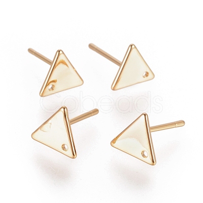 Brass Stud Earring Findings X-KK-N186-63G-1