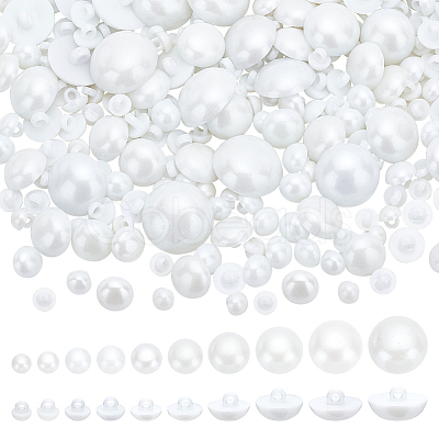 PandaHall Elite 340Pcs 10 Style Plastic Shank Buttons Sets BUTT-PH0001-22-1