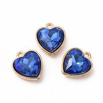 Faceted Glass Rhinestone Pendants GLAA-I051-B03-1