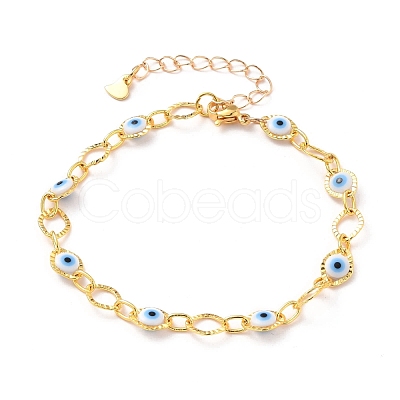 Brass Horse Eye Link Bracelets BJEW-JB05628-1