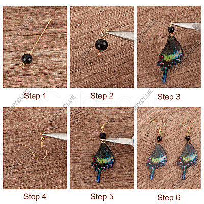 SUNNYCLUE DIY Butterfly Wing Earring Making Kit DIY-SC0020-95-1