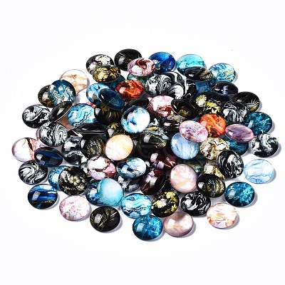 Glass Cabochons GGLA-WHC0001-04-1