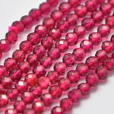 Lab Grown Red Corundum Beads Strands G-K207-01B-01-1