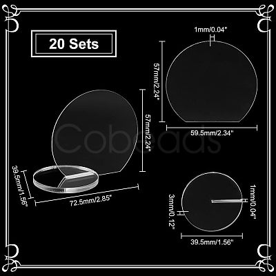 Acrylic Table Sign Holders DIY-WH0374-20A-1