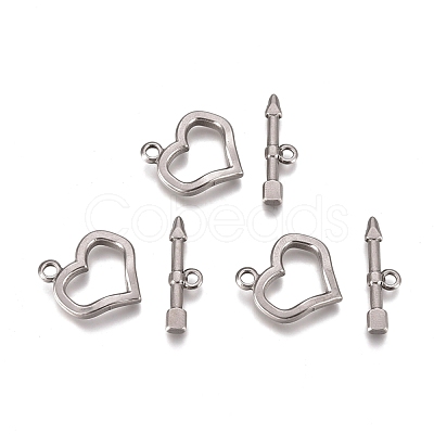 Non-Tarnish 304 Stainless Steel Toggle Clasps STAS-L247-002P-1