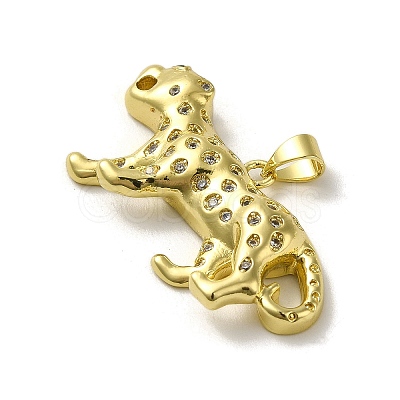 Rack Plating Brass Micro Pave Cubic Zirconia Pendants KK-A210-03A-G-1