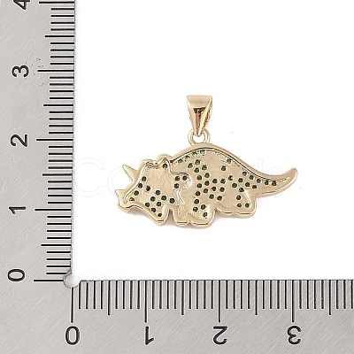 Brass Micro Pave Cubic Zirconia Pendants KK-E111-45D-G-1