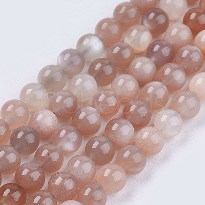 Natural Multi-Moonstone Beads Strands G-J157-6mm-06-1