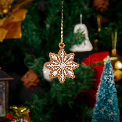 Christmas Theme Plastic Pendant Decorations HJEW-SZ0001-05-1