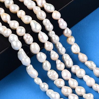 Natural Baroque Pearl Keshi Pearl Beads Strands PEAR-S020-F01-02-1