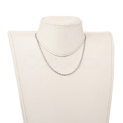 Non-Tarnish 304 Stainless Steel Singapore Chain Necklaces NJEW-JN02930-01-1