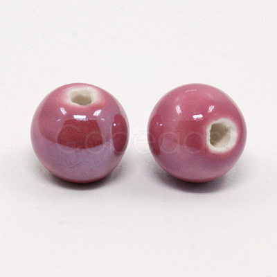 Handmade Porcelain Beads PORC-D001-12mm-06-1