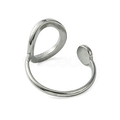 Non-Tarnish 304 Stainless Steel Open Cuff Ring RJEW-L110-015P-1