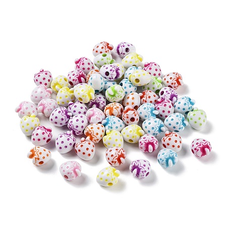 Craft Style Opaque Acrylic Beads OACR-A027-01-1