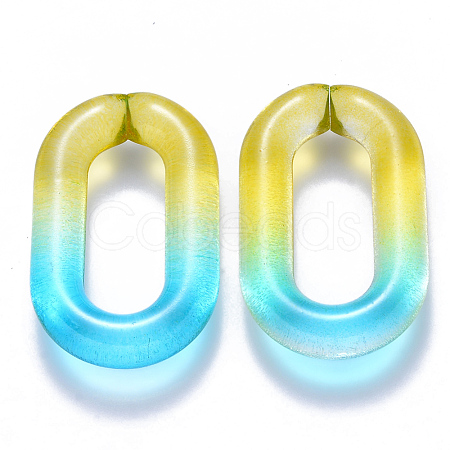 Two Tone Transparent Acrylic Linking Rings OACR-S036-006B-N02-1