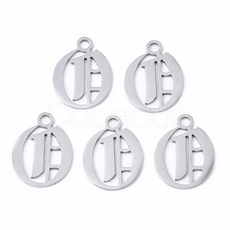 Tarnish Resistant 201 Stainless Steel Pendants STAS-N091-40O-1