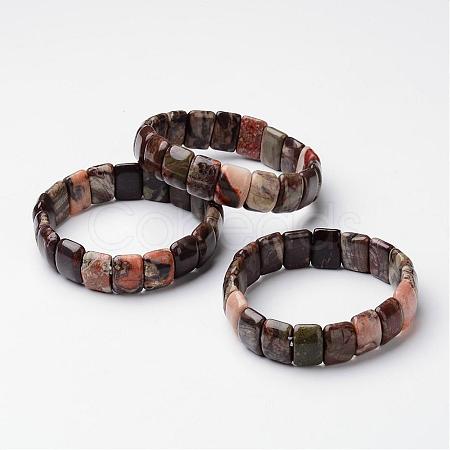 Natural Agate Beads Stretch Bracelets BJEW-G491-02-1