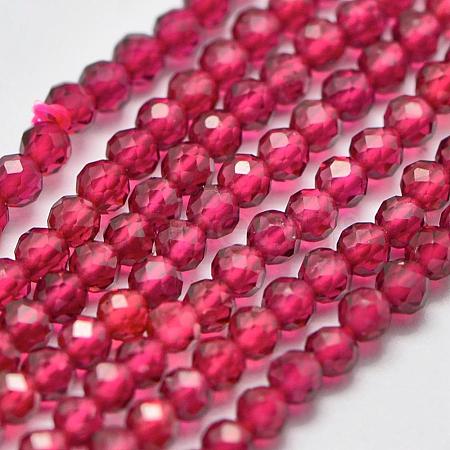 Lab Grown Red Corundum Beads Strands G-K207-01B-01-1