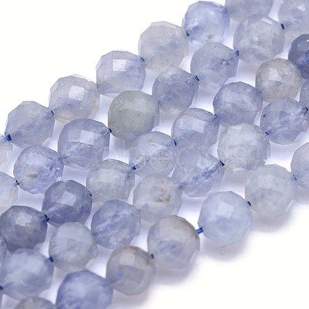 Natural Iolite Beads Strands G-O171-07-5mm-1