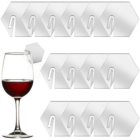 SUNNYCLUE Acrylic Mirror Wine Glass Charms AJEW-SC0002-53C-02-1