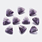 Faceted Glass Rhinestone Charms, Imitation Austrian Crystal, Triangle, Amethyst, 7.5x8x4mm, Hole: 1.2mm