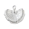 Rack Plating Brass Pendants, Long-Lasting Plated, Lead Free & Cadmium Free, Ginkgo Leaf Charms, Platinum, 27x29x4mm, Hole: 3.5x5mm