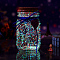 Luminous Glass Wishing Bottle, Glow in The Dark, Starry Sky Origami Star Jar Drifting Bottle for Home Bedroom Desktop Ornaments, Colorful, 75x125mm