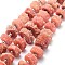 Natural Druzy Quartz Crystal Beads Strands, Solar Quartz, Dyed, Nuggets, Coral, 12~26x6~17mm, Hole: 1~2mm, about 14~16pcs/strand, 7.9~8.3 inch(20~21cm)