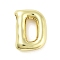 Rack Plating Brass Pendants, Long-Lasting Plated, Real 18K Gold Plated, Letter D, 20.5x15x5mm, hole: 3.5~4x2mm