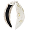 Alloy Cloth Hair Bands for Women, White, 175x140x70mm