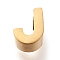 304 Stainless Steel 2-Side Polished Beads, Golden, Letter.J, 5x6x3mm, Hole: 1.8mm