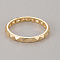 Brass Plain Band Rings for Women, Golden, Inner Diameter: 16~19mm