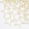 Alloy Pendants, Star, Light Gold, 33x30x1.5mm, Hole: 1.8mm