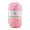 Polyester Yarn for Sweater Hat, for Knitting Crochet Supplies, Pink, 2mm, about 92.96 Yards(85m)/Skein