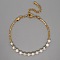 Bohemian Nepal Style Alloy Glass Beaded Bracelets, White