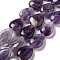 Natural Amethyst Beads Strands, Flat Teardrop, 17.5~18x13~13.5x6mm, Hole: 1.2~1.4mm, about 11pcs/strand, 7.56''(19.2cm)