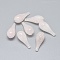 Natural Rose Quartz Pendants, Flower, 22~24x10~11mm, Hole: 0.8mm