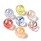 UV Painted Acrylic Beads, Round, Mixed Color, 15mm, Hole: 3mm