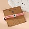 Alloy Rope String Bracelets for Woman Men, Square with Cross, Pink, 5-1/2~10-1/4 inch(14~26cm)