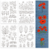 4 Sheets 11.6x8.2 Inch Stick and Stitch Embroidery Patterns DIY-WH0455-145-1