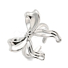 Bowknot Brass Cuff Rings RJEW-L113-015P-02-1