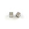 Tarnish Resistant 201 Stainless Steel Cube Spacer Beads STAS-S040-10-2